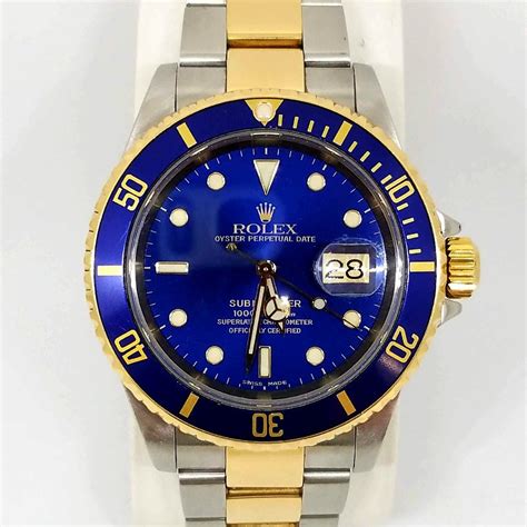 rolex two tone blue submariner review|Rolex Submariner blue dial bezel.